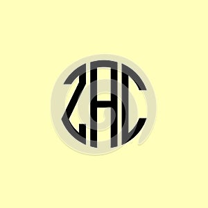 Creative Rounded Initial Letters ZAC Logo photo