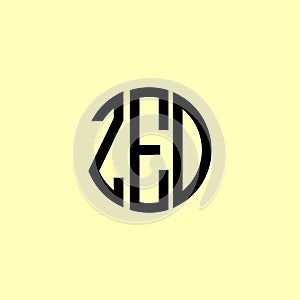 Creative Rounded Initial Letters ZED Logo photo