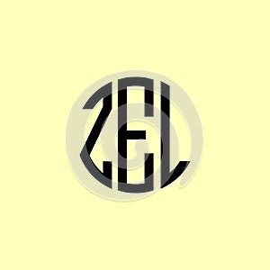 Creative Rounded Initial Letters ZEL Logo photo