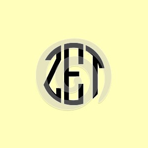 Creative Rounded Initial Letters ZET Logo