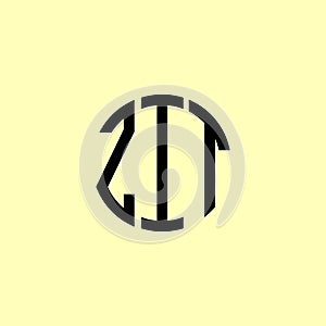 Creative Rounded Initial Letters ZIT Logo photo