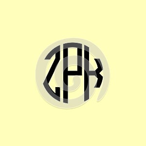 Creative Rounded Initial Letters ZPK Logo
