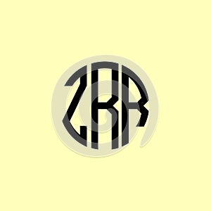 Creative Rounded Initial Letters ZRR Logo
