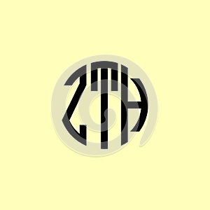 Creative Rounded Initial Letters ZTH Logo