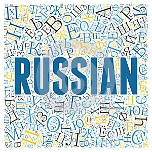 creative Russian alphabet texture background