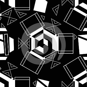 Creative Rythm Abstract Geometric Seamless Repeat Pattern