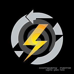 Creative sample design arrow energy logo