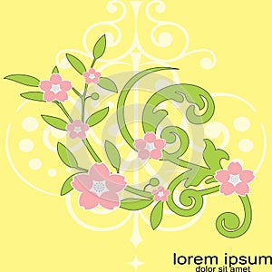 Creative sample design flower background