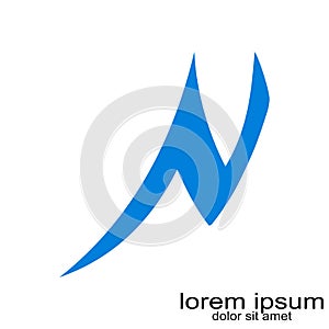 Creative sample design letter n logo vector