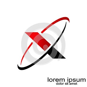 Creative sample design letter x logo vector