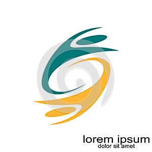 Creative sample design people logo vector