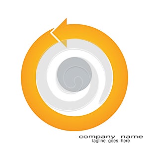 Creative sample design round arrow logo