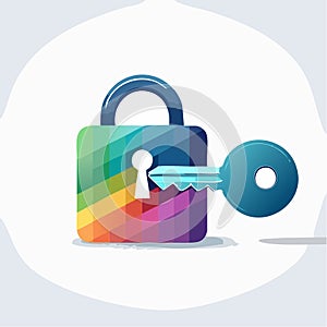 Creative Security Multicolored Lock and Key