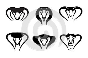 Creative Serpent Cobra Head Collection Set Logo