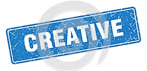 creative sign. creative grunge stamp.