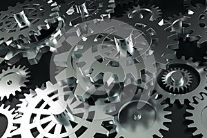 Creative silver cogs background