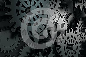 Creative silver gears background