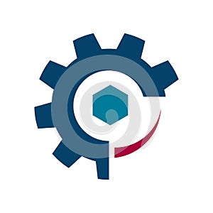 Creative simple gear logo design. gear and cogs vector