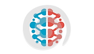 Creative Smart Colored Brain Logo