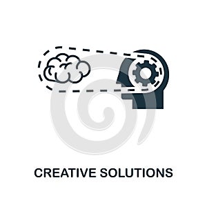 Creative Solutions creative icon. Simple element illustration. Creative Solutions concept symbol design from online education coll
