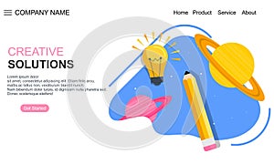 Creative solutions landing page template