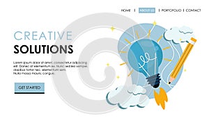 Creative solutions landing page template