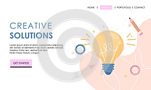 Creative solutions landing page template
