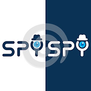 spy logo and vector icon image