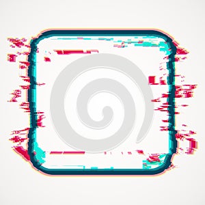 Creative square glith banner