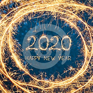 Creative Square Greeting card Happy New Year 2020