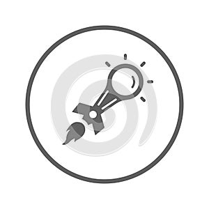 Creative Start up icon. Line, outline symbol