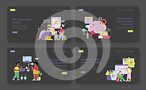 Creative STEM Education Concepts Vector