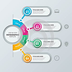 Creative steps collection colorful business infographic template, can be used for presentation, web or workflow diagram layout