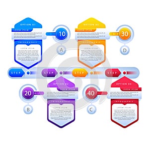 Creative steps collection colorful business infographic template, can be used for presentation, web or workflow diagram layout