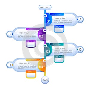 Creative steps collection colorful business infographic template, can be used for presentation, web or workflow diagram layout