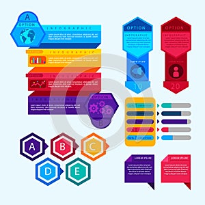 Creative steps collection colorful business infographic template, can be used for presentation, web or workflow diagram layout