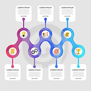 Creative steps collection colorful business infographic template, can be used for presentation, web or workflow diagram layout Tim