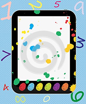 Creative Tablet PC for Kids Colorful Thumbprints