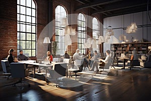 Creative team brainstorming in a loftstyle