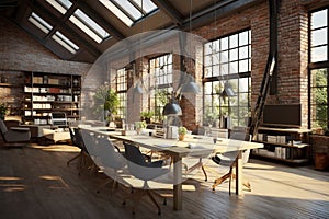 Creative team brainstorming in a loftstyle