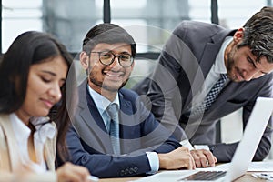 Business group showing ethnic diversity in a meeting