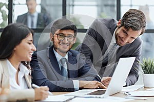 Business group showing ethnic diversity in a meeting