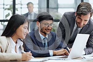 Business group showing ethnic diversity in a meeting