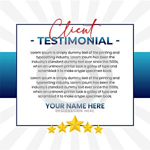 Creative Testimonial, Quote , Infographic Template. Quote Testimonial Template Vector Design