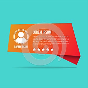 Creative testimonials template with different shapes. Testimonial Speech bubble concept, customer feedback infographic for