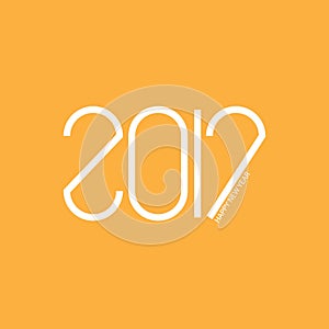 Creative 2017 Text Design vector.