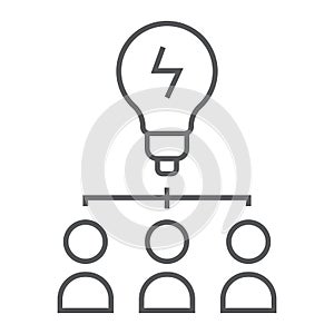 Creative thin line icon, development and business