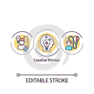 Creative thinker concept icon photo