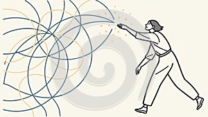 Creative Thinking, Abstract Idea Generation, vector design Generative AI