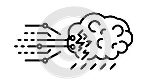 Creative Thinking Process: Brainstorming and Ideas Icon, vector design Generative AI